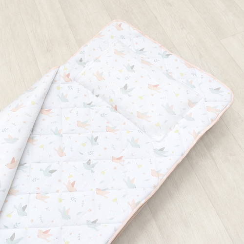 Living Textiles Ava Blush Floral Childcare Nap Mat