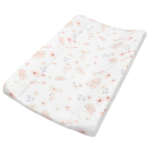 Living Textiles 2 Piece Butterfly & Gingham Change Pad Cover & Liner Set