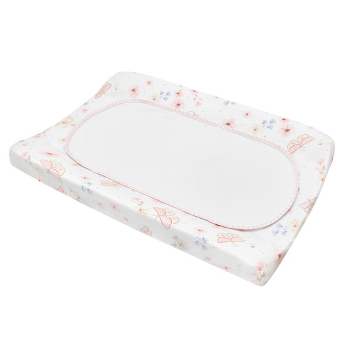 Living Textiles 2 Piece Butterfly & Gingham Change Pad Cover & Liner Set