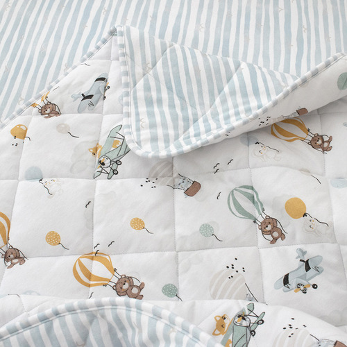 Living Textiles Reversible Cotton Cot Comforter Temple & ster