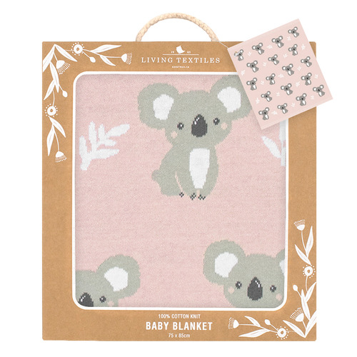Living Textiles Koala Cotton Blanket Temple & ster