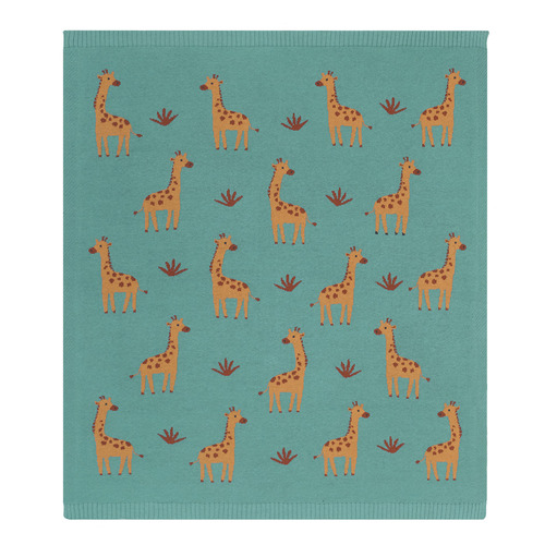 Whimsical Giraffe Cotton Baby Blanket