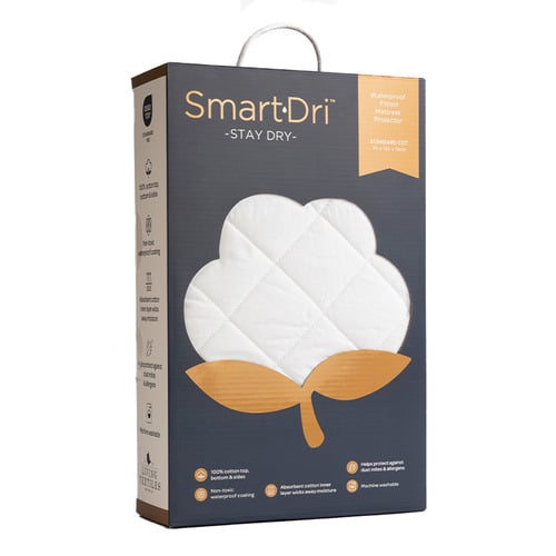 Living Textiles Smart-Dri Cot Waterproof Mattress Protector