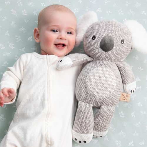 Living Textiles 2 Piece Cuddly Bear Organic Cotton Fitted Sheet Set