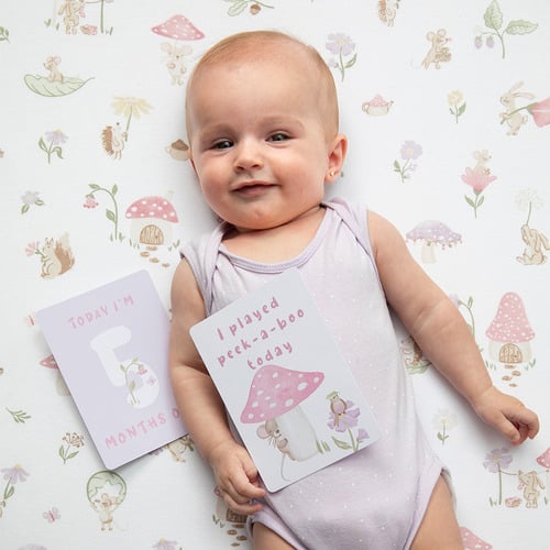 Living Textiles 2 Piece Whimsical Wonderland Organic Cotton Cot Fitted Sheet Set