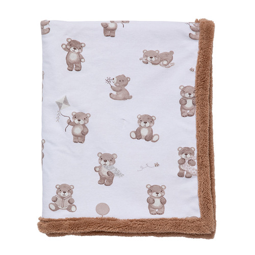 Living Textiles Cuddly Bear Organic Cotton Pram Blanket