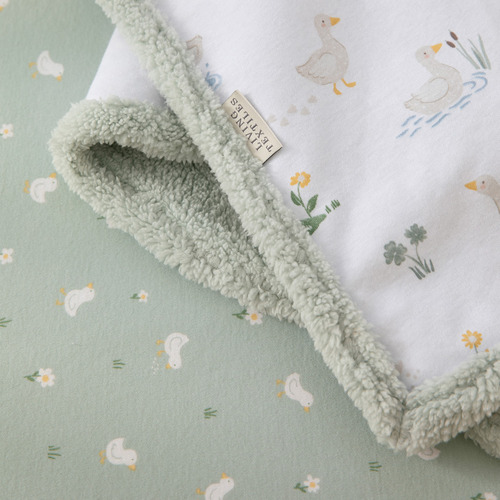 Living Textiles Goosey Goosey Organic Cotton Pram Blanket