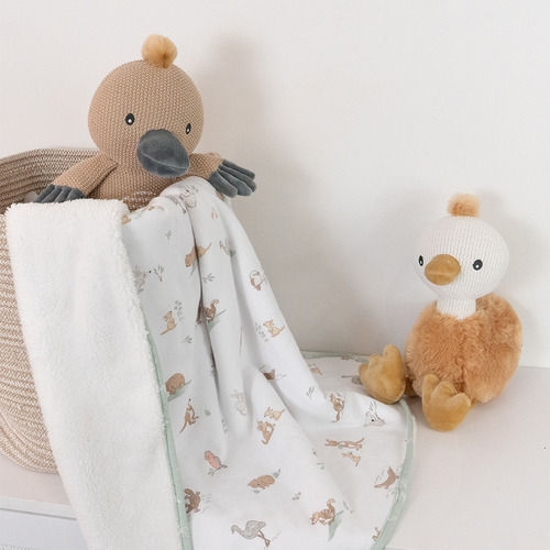 Living Textiles Australiana Cotton Pram Blanket
