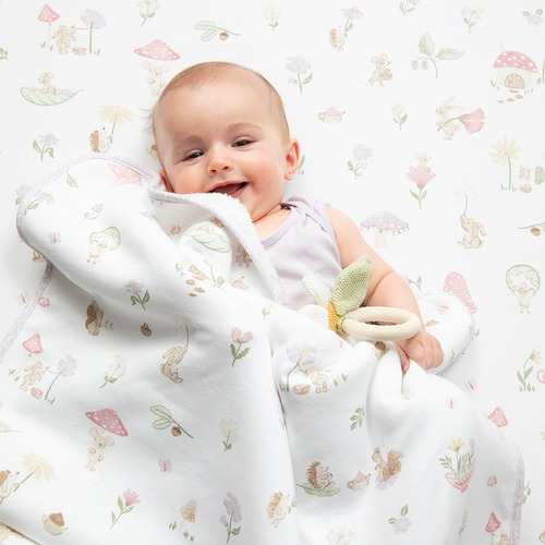 Living Textiles Whimsical Wonderland Organic Cotton Pram Blanket