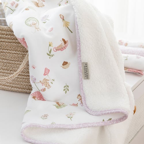 Living Textiles Whimsical Wonderland Organic Cotton Pram Blanket