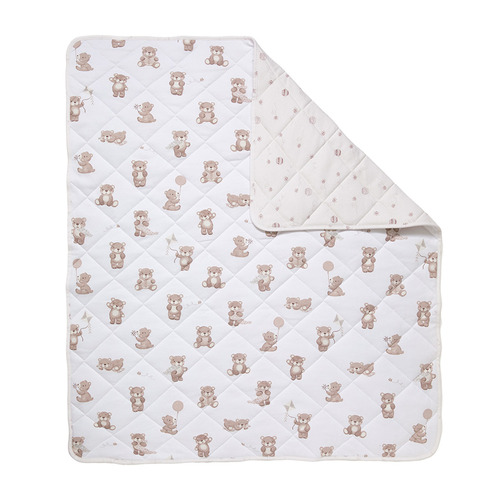 Living Textiles Cuddly Bear Reversible Organic Cotton Cot Comforter