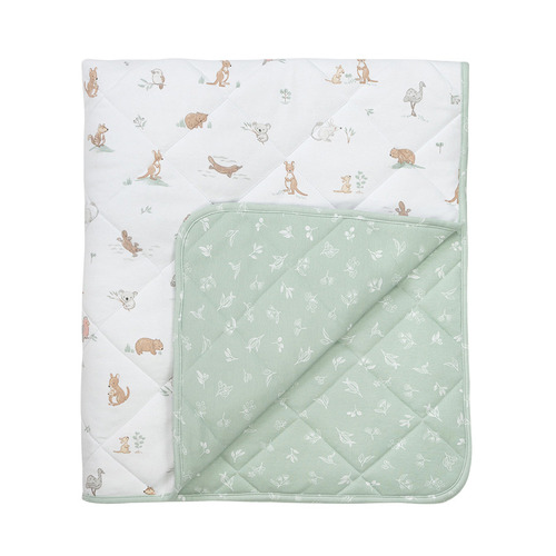 Living Textiles Australiana Reversible Organic Cotton Cot Comforter