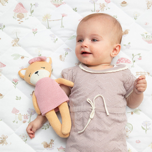 Living Textiles Whimsical Wonderland Reversible Organic Cotton Cot Comforter