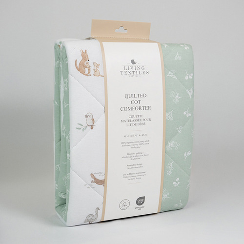Living Textiles Australiana Reversible Organic Cotton Cot Comforter