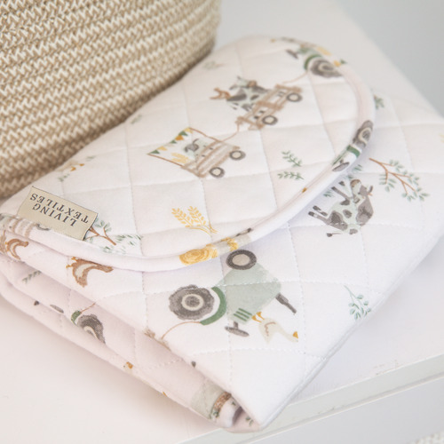 Living Textiles Tractor Ride Travel Change Mat