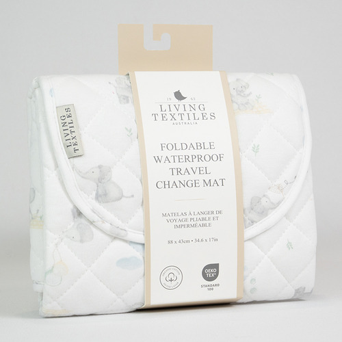 Living Textiles Elephant Playtime Travel Change Mat