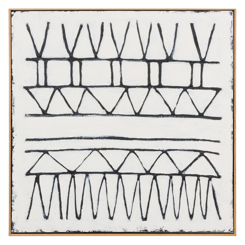 Sienna White Framed Painted Wall Art