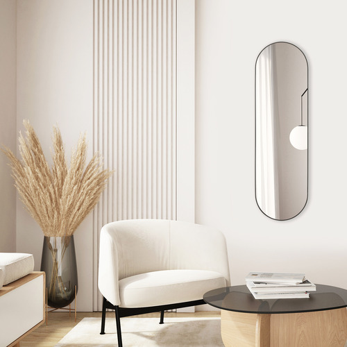 Wall Art Studio Halo Oval Aluminium Wall Mirror | Temple & Webster