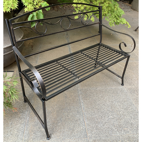 The Complete Garden Eden Metal Garden Bench Temple & ster