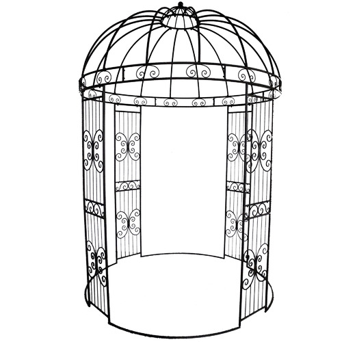 Brown Metal Garden Gazebo