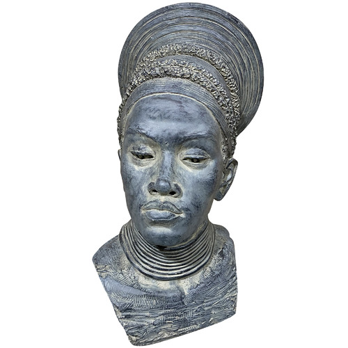 African Lady Head Ceramic Statue | Temple & Webster