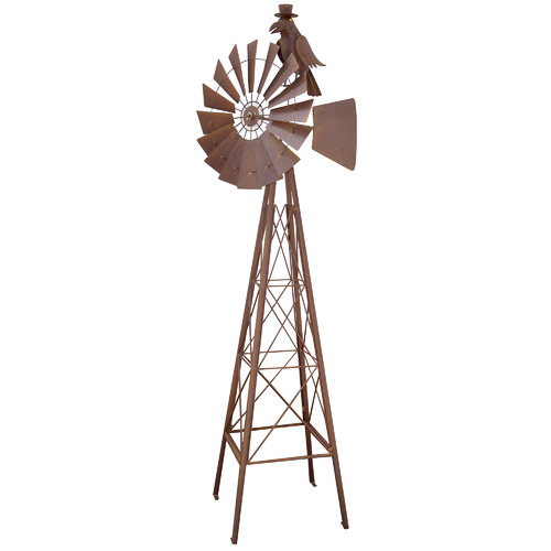 The Complete Garden Metal Windmill With Crow Temple Webster - Small Decorative Windmills For Homes