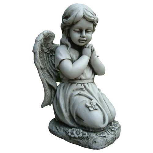 The Complete Garden Kneeling Winged Angel Statue | Temple & Webster