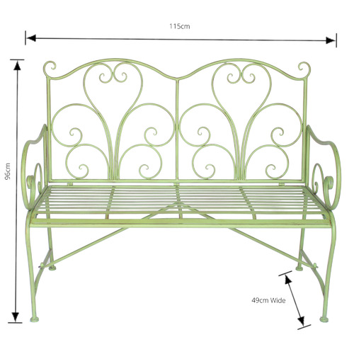 Green Adele Garden Bench