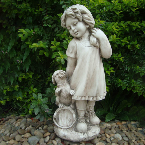 Country Girl Fibrestone Statue