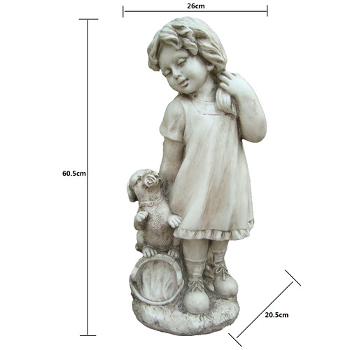 Country Girl Fibrestone Statue