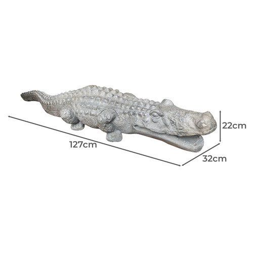 Ripley Crocodile Fibrestone Statue