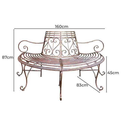 2 Seater Concord Half Tree Surround Bench