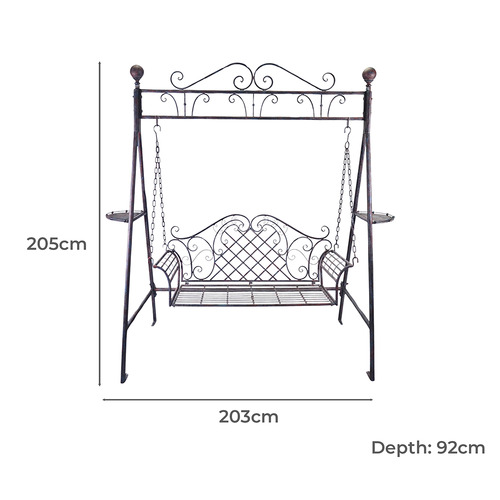 2 Seater Claire Steel Garden Swing