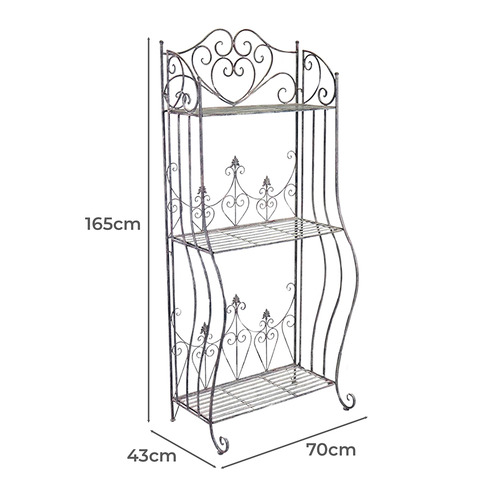 3 Tier Rio Steel Outdoor Shelf