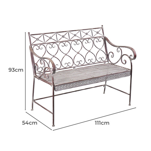 2 Seater Kaden Steel Garden Bench