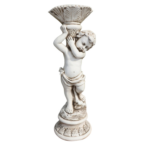 Fargo Boy with Planter Fibrestone Garden Statue