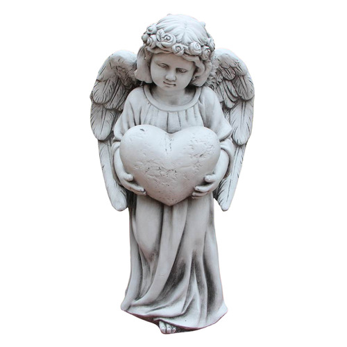 Angel Holding Heart Statue