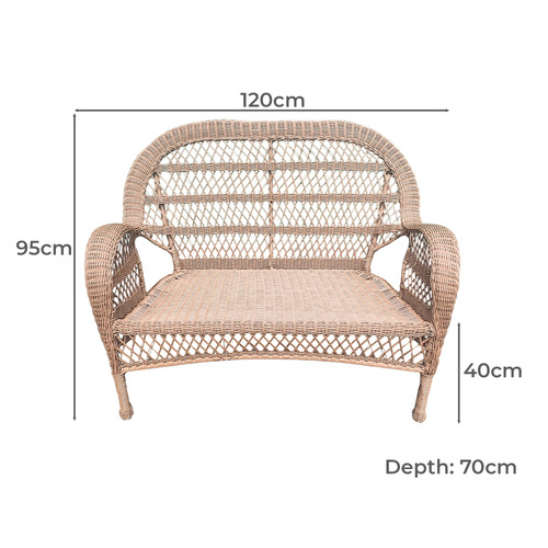 Torrance PE Wicker Outdoor Love Seat