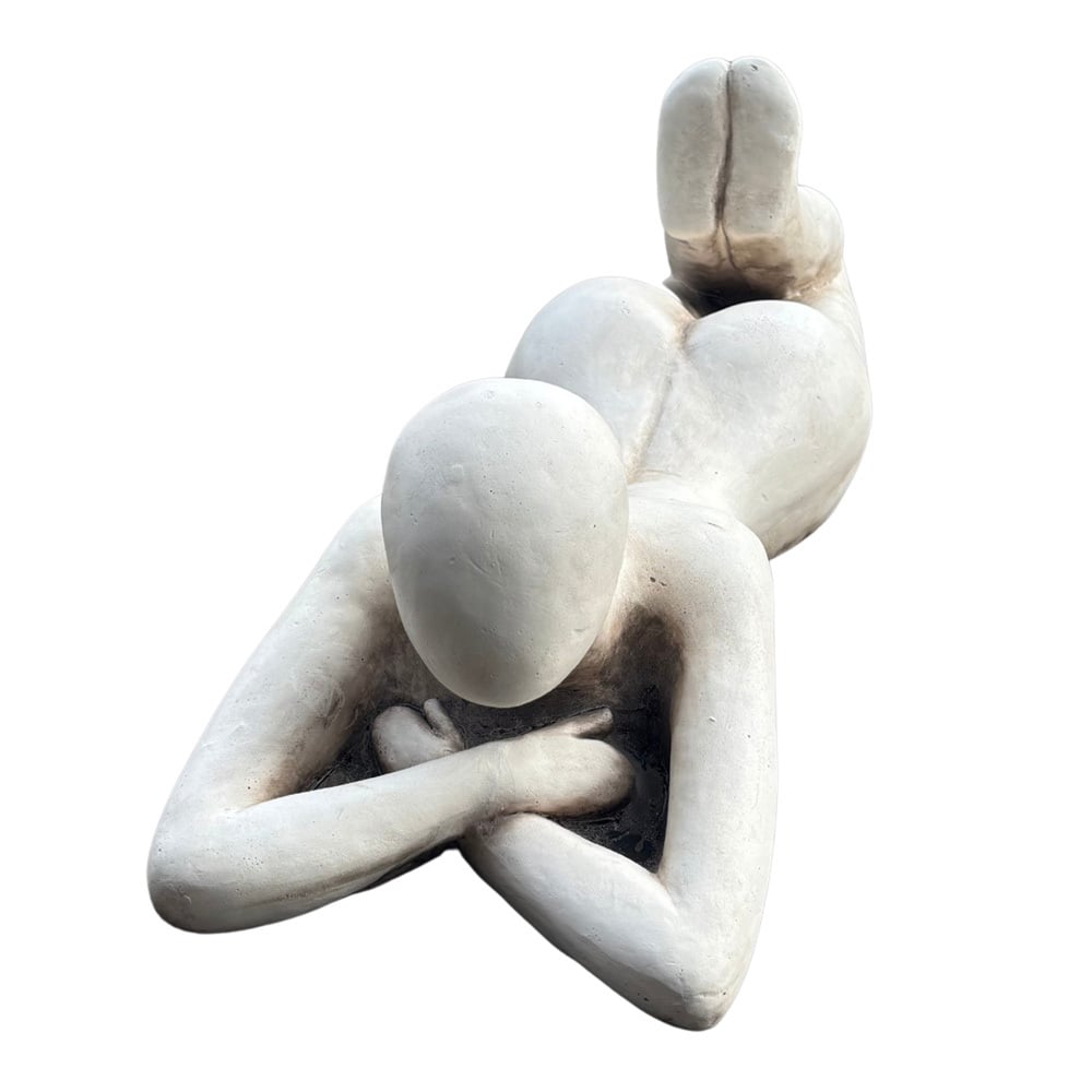 Caladrel Lady Laying Fibrestone Garden Statue