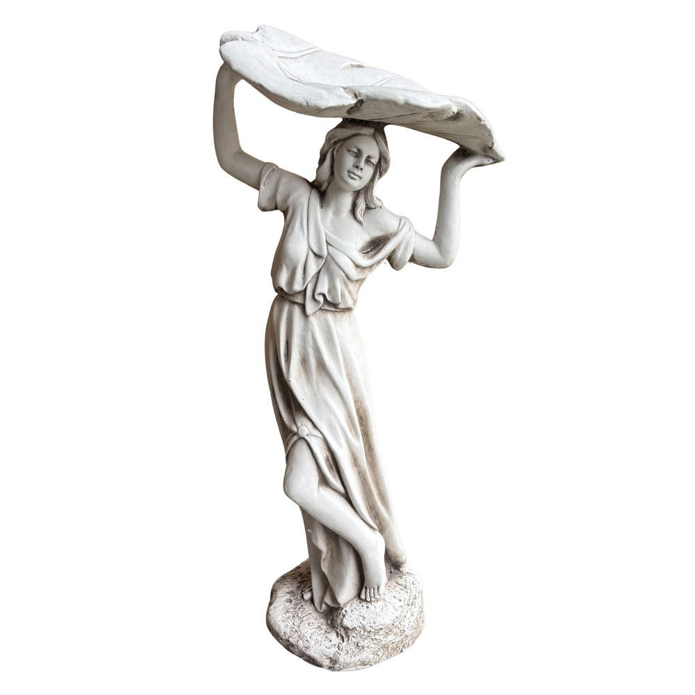 Miravelle Lady Leaf Fibrestone Garden Statue