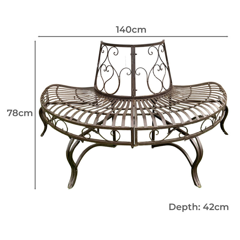 3 Seater Elyndor Half Tree Surround Bench