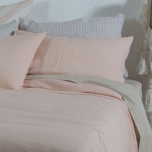 MHome French Linen Fitted Sheet Temple & ster