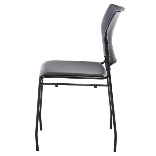 Black Buro Maxim Stackable Visitor Chairs Temple & ster