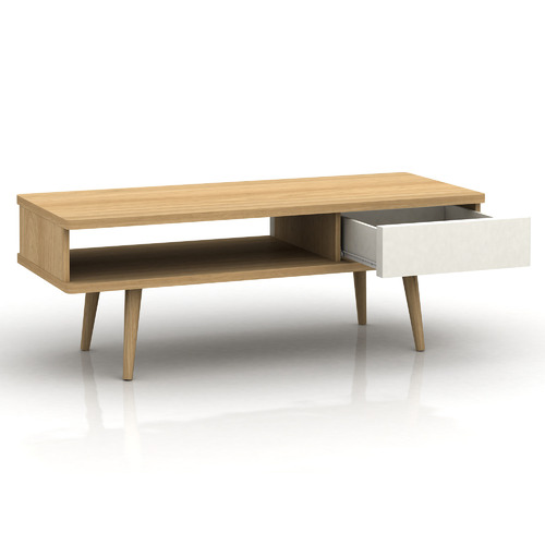 Cape Furniture Natural & White Amanda Coffee Table & Reviews Temple