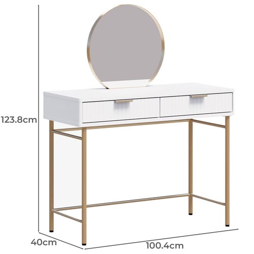 Lilah 2 Drawer Dressing Table with Mirror