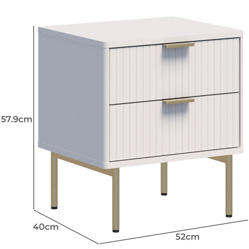 Lilah 2 Drawer Bedside Table