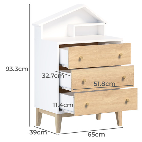Cape Furniture Kids' White Rylan Chest of Drawers Temple & ster