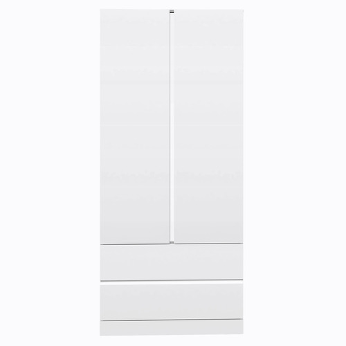 White Alliona 2 Door 2 Drawer Wardrobe