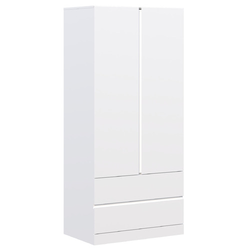 White Alliona 2 Door 2 Drawer Wardrobe