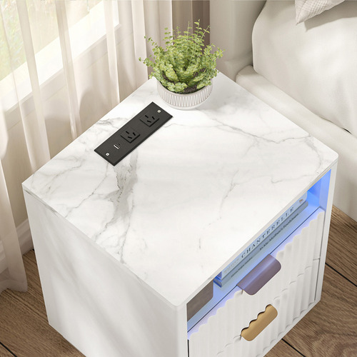 Linnea Bedside Table with LED